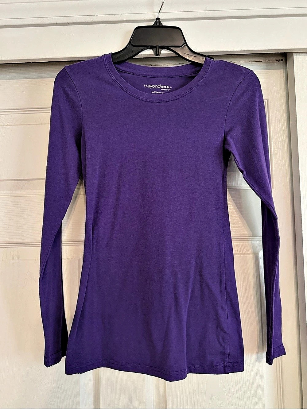 Beyond Scrubs Purple Long Sleeve Crewneck Shirt Women’s XS